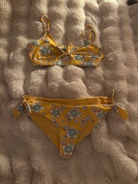 Yellow floral swimsuit